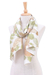 Natural dyes silk shawl, 'Peaceful Leaves' - Eco-Printed 100% Silk Shawl Green and Brown Leaf Motif (image 2b) thumbail