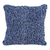 Cotton cushion cover, 'Popcorn in Navy' - Hand Knit Navy Cotton Cushion Cover from Thailand