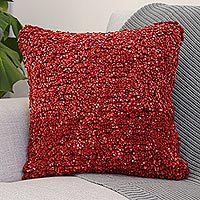 Cotton cushion cover, Popcorn in Red