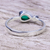 Onyx and marcasite cocktail ring, 'Verdant Tear' - Green Onyx and Marcasite Cocktail Ring (image 2c) thumbail
