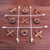Wood game, 'Roped In' - Handmade Raintree Wood Tic-Tac-Toe Game from Thailand