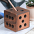 Wood pen holder, 'Creative Die' - Hand Carved Raintree Wood Pen Holder from Thailand thumbail