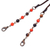 Beaded face mask lanyard, 'Smart Style in Brown' - Brown Faux Suede Face Mask Lanyard with Carnelian (image 2c) thumbail