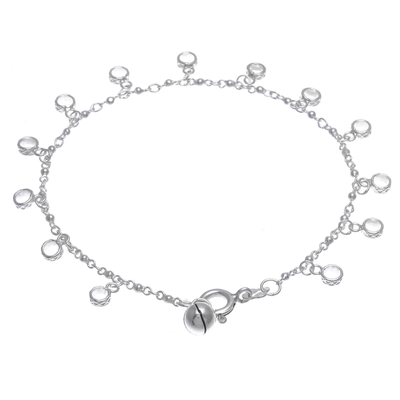 Sterling silver charm bracelet, 'Sweet Journey' - Thai Hand Made Sterling Silver Charm Bracelet