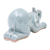 Celadon ceramic figurine, 'Elephant Puppy Pose' - Hand Made Ceramic Elephant Yoga Figurine (image 2d) thumbail