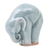 Celadon ceramic figurine, 'Elephant Forward Bend' - Ceramic Elephant Yoga-Themed Figurine from Thailand (image 2a) thumbail