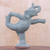 Figurilla de cerámica celadón - Figura de elefante de cerámica hecha a mano con temática de yoga.