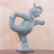 Figurilla de cerámica celadón - Figura de elefante de cerámica hecha a mano con temática de yoga.