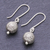 Sterling silver dangle earrings, 'Future Earth' - Artisan Made Sterling Silver Dangle Earrings (image 2b) thumbail
