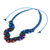 Macrame pendant necklace, 'Boho Morning in Blue' - Thai Hand Threaded Macrame Lapis Lazuli Beaded Necklace (image 2e) thumbail