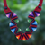 Halskette mit Makramee-Anhänger - Thailändische handgefertigte Makramee-Onyx-Perlenhalskette
