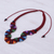 Halskette mit Makramee-Anhänger - Thailändische handgefertigte Makramee-Onyx-Perlenhalskette