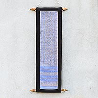 Cotton wall hanging, 'Violet Lanna' - Thai Hand Made Geometric Cotton Wall Hanging