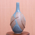 Celadon ceramic vase, 'Blue Banana' - Hand Crafted Celadon Ceramic Banana Leaf Vase