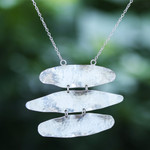 Sterling silver pendant necklace, 'Horizon' - Hand Made Sterling Silver Pendant Necklace