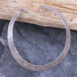 Silver collar necklace, 'Mystic Mind' - Hand Made Silver Choker from Thailand