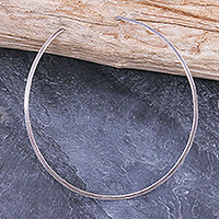 Sterling silver collar necklace, 'Calm Mind' - Handmade Sterling Silver Collar Necklace from Thailand