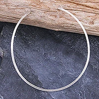 Sterling silver collar necklace, 'Pure Joy' - Artisan Crafted Sterling Silver Collar from Thailand