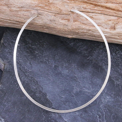 Halskette mit Kragen aus Sterlingsilber - Handgefertigtes Halsband aus Sterlingsilber aus Thailand