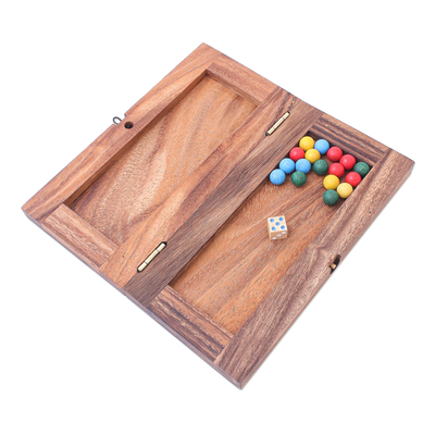 Foldable 2 Sided Wooden Ludo Game for 4 players with free Goti Pack