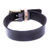 Men's leather wristband bracelet, 'Brass Buckle' - Men's Adjustable Brass Buckle Leather Wristband (image 2e) thumbail