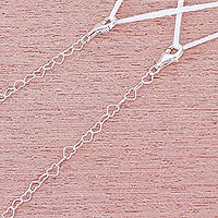 Sterling silver face mask lanyard, 'Form and Function' - Sterling Silver Cable Chain Face Mask Lanyard