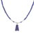 Lapis lazuli pendant necklace, 'Shrouded Origins' - Hand Made Sterling Silver and Lapis Lazuli Pendant Necklace thumbail