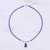 Lapis lazuli pendant necklace, 'Shrouded Origins' - Hand Made Sterling Silver and Lapis Lazuli Pendant Necklace (image 2b) thumbail