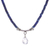 Quartz and lapis lazuli pendant necklace, 'Wild Moon' - Handmade Clear Quartz and Lapis Lazuli Pendant Necklace (image 2a) thumbail