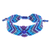 Macrame lapis lazuli wristband bracelet, 'True Wanderlust in Blue' - Hand Crafted Macrame Lapis Lazuli Bracelet thumbail