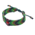 Macrame jasper wristband bracelet, 'True Wanderlust in Green' - Hand Made Macrame Jasper Gemstone Bracelet