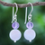 Agate and amethyst dangle earrings, 'Violet Hour' - Hand Crafted Agate and Amethyst Dangle Earrings (image 2) thumbail