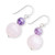 Agate and amethyst dangle earrings, 'Violet Hour' - Handcrafted Agate and Amethyst Dangle Earrings from Thailand (image 2e) thumbail