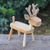 Wood statuette, 'Clever Deer' - Hand Crafted Santol Wood Deer Statuette from Thailand (image 2b) thumbail