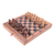 Travel chess and backgammon set, 'Two for One' - Handmade Raintree Wood Chess and Backgammon Game thumbail