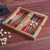 Travel chess and backgammon set, 'Two for One' - Handmade Raintree Wood Chess and Backgammon Game (image 2b) thumbail