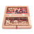 Travel chess and backgammon set, 'Two for One' - Handmade Raintree Wood Chess and Backgammon Game (image 2e) thumbail