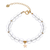 Gold-plated quartz charm bracelet, 'Crystal Night' - Handcrafted Gold-Plated Star Charm Bracelet from Thailand