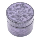 Decorative wood boxes, 'Frosty Flora' (pair) - Handmade Decorative Floral Wood Boxes from Thailand (Pair)