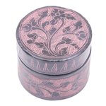 Decorative wood boxes, 'Flip Side Flora' (pair) - Decorative Floral Wood Boxes from Thailand (Pair)