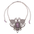 Amethyst macrame pendant necklace, 'Boho Lilac' - Hand Knotted Amethyst Macrame Pendant Necklace (image 2d) thumbail