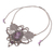 Amethyst macrame pendant necklace, 'Boho Lilac' - Hand Knotted Amethyst Macrame Pendant Necklace (image 2e) thumbail