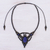 Lapis lazuli and quartz macrame pendant necklace, 'Boho Sea' - Hand Made Lapis Lazuli and Quartz Macrame Pendant Necklace (image 2b) thumbail