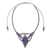 Lapis lazuli and quartz macrame pendant necklace, 'Boho Sea' - Hand Made Lapis Lazuli and Quartz Macrame Pendant Necklace (image 2d) thumbail