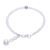 Cultured freshwater pearl beaded pendant bracelet, 'Bright Lights in White' - Cultured Freshwater Pearl Pendant Bracelet from Thailand (image 2d) thumbail
