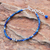 Lapis lazuli beaded pendant bracelet, 'Bright Lights in Blue' - Hand Made Lapis Lazuli Pendant Bracelet from Thailand (image 2) thumbail