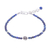 Lapis lazuli beaded pendant bracelet, 'Bright Lights in Blue' - Hand Made Lapis Lazuli Pendant Bracelet from Thailand thumbail
