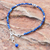 Lapis lazuli beaded pendant bracelet, 'Bright Lights in Blue' - Hand Made Lapis Lazuli Pendant Bracelet from Thailand (image 2b) thumbail