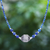 Lapis lazuli beaded pendant necklace, 'City Lights in Blue' - Handmade Lapis Lazuli Beaded Pendant Necklace from Thailand (image 2) thumbail