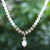 Cultured freshwater pearl and hematite beaded pendant necklace, 'By the Sea' - Cultured Freshwater Pearl and Hematite Pendant Necklace thumbail